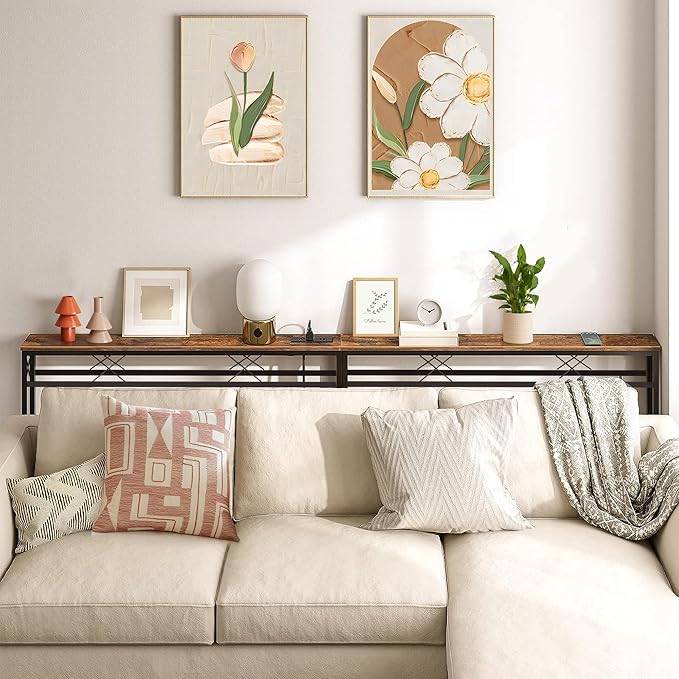 VECELO 71In Extra Long Narrow Sofa/Console Table - Image 2