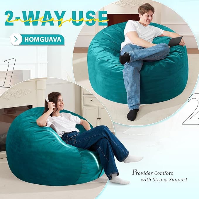Homguava 3FT Bean Bag Chair: 3' Bean Bags - Image 5