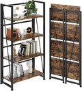 BHG Vintage Multifunctional Bookcase Folding Bookshelf, No-Assembly Plant Stand by BHG