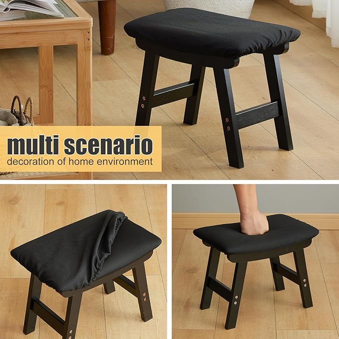 Foot Stool Ottoman Foot Rest Under Desk, Small Stool - Image 7