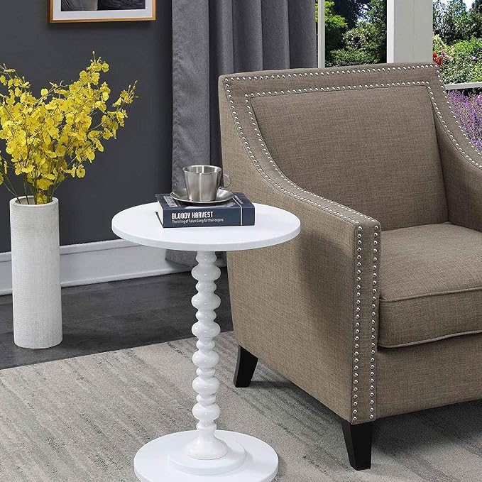 Convenience Concepts Palm Beach Spindle 17.75" Traditional Round End Living Room - Image 2