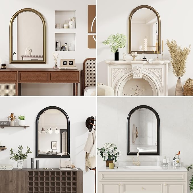 Axeman 32x48 Arched Wall Mirror, Decorative Bathroom Mirror, Traditional - Image 7
