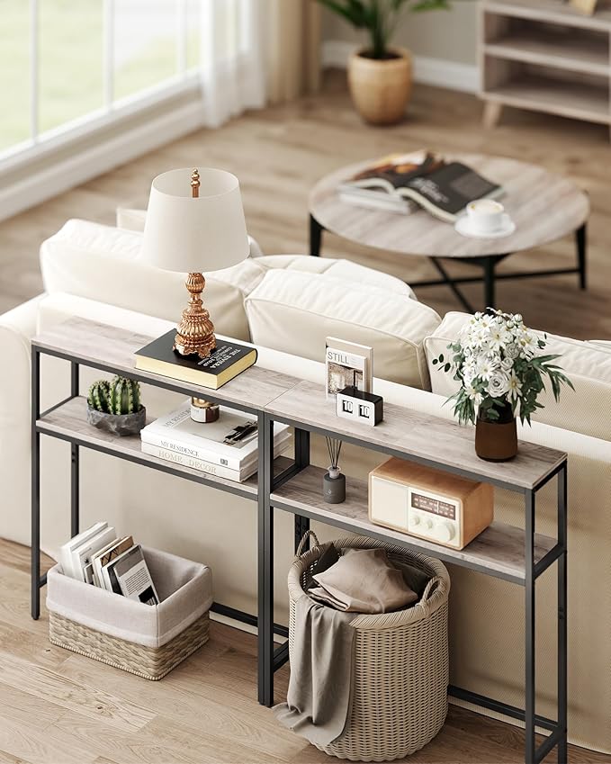 VASAGLE Console Table, 2-Tier Narrow Sofa Table - Image 6