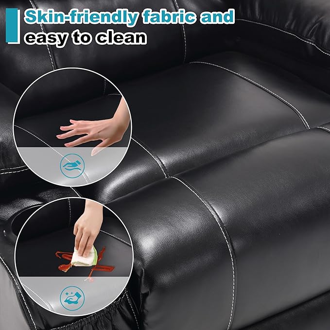 Recliner Chair Power Lift Massage Chair Full Body 21" Large Size Electric - Image 3