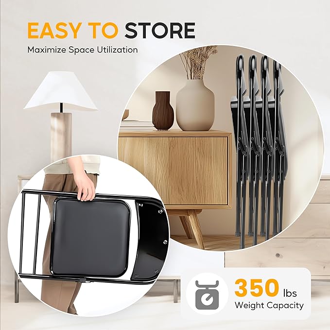 HealSmart 2 Pack Folding Chairs - Image 4