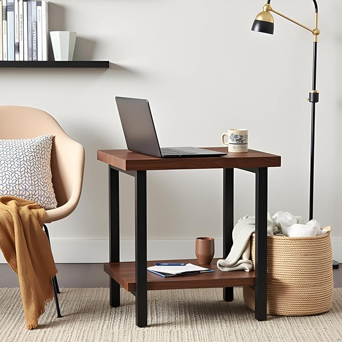 Pomona 27-Inch Wood End Table in Rustic Natural Finish - Image 7