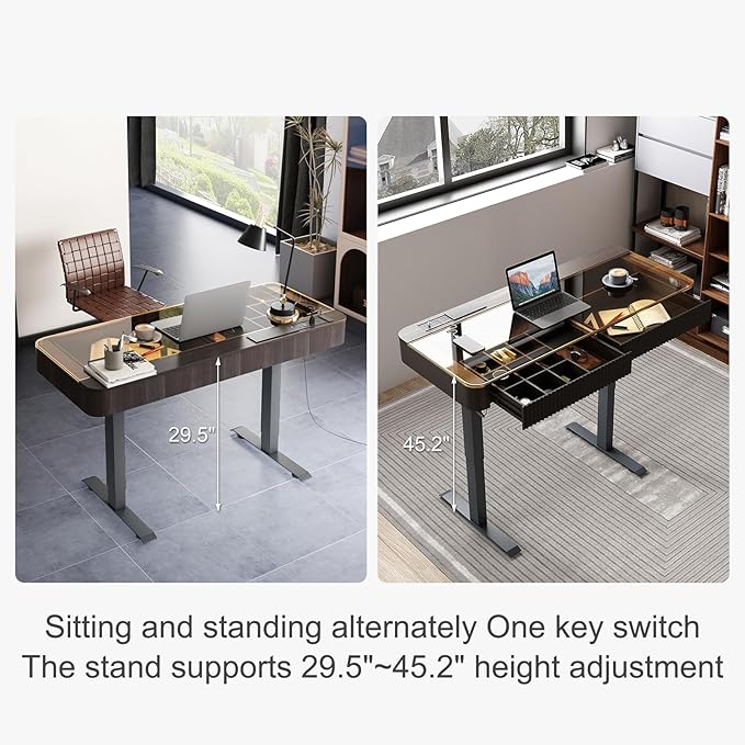 Lartis Office Desk, Electric Computer Lift Table Standing Desk - Image 5