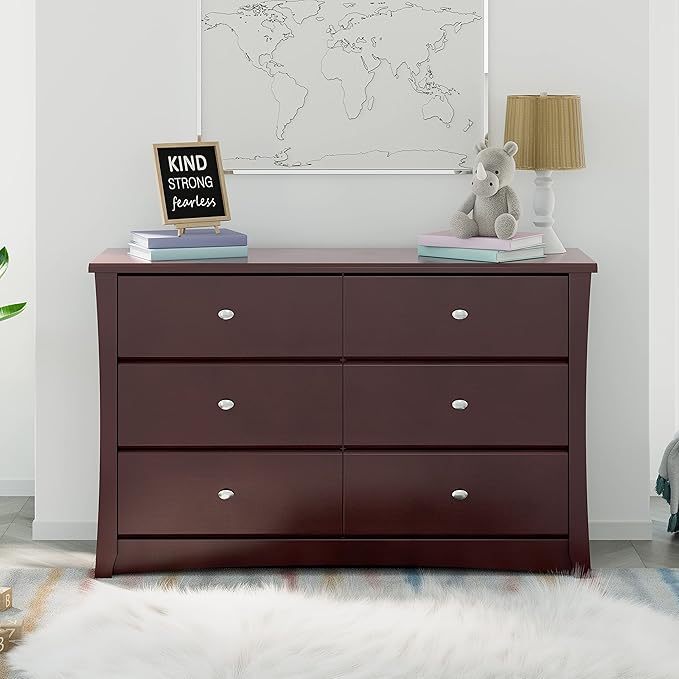 Storkcraft Crescent 6 Drawer Bedroom Dresser – GREENGUARD Gold Certified Dresser - Image 2
