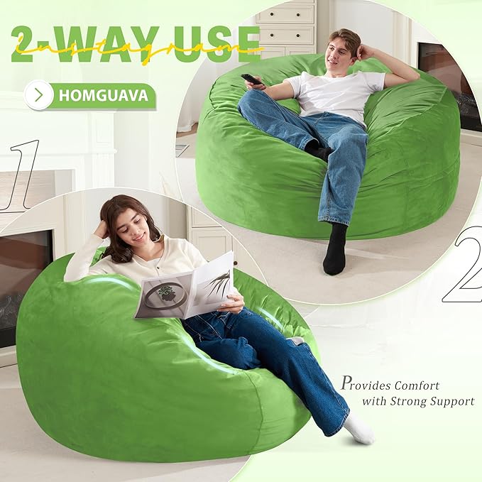 Homguava 4 FT Bean Bag Chair: 4' Bean Bags - Image 5