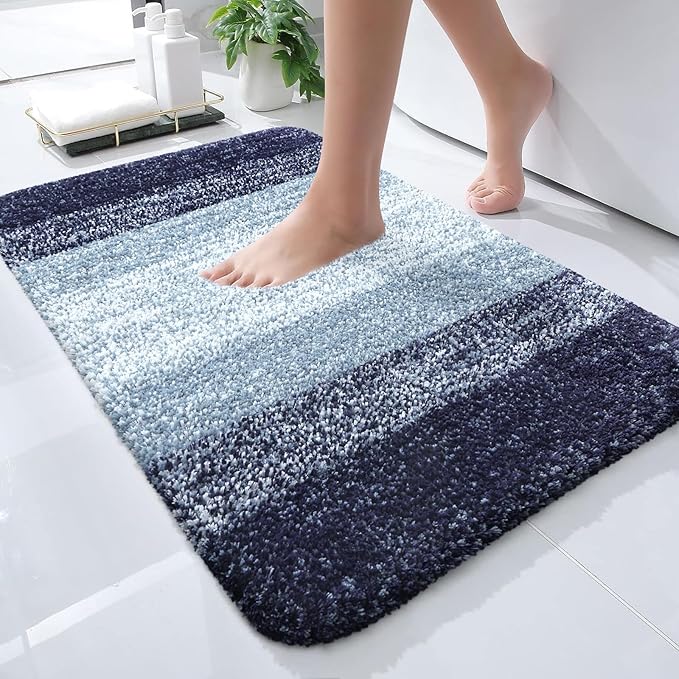 OLANLY Bathroom Rugs Mat 24x16, Extra Soft Absorbent Microfiber Bath Rugs by OLANLY