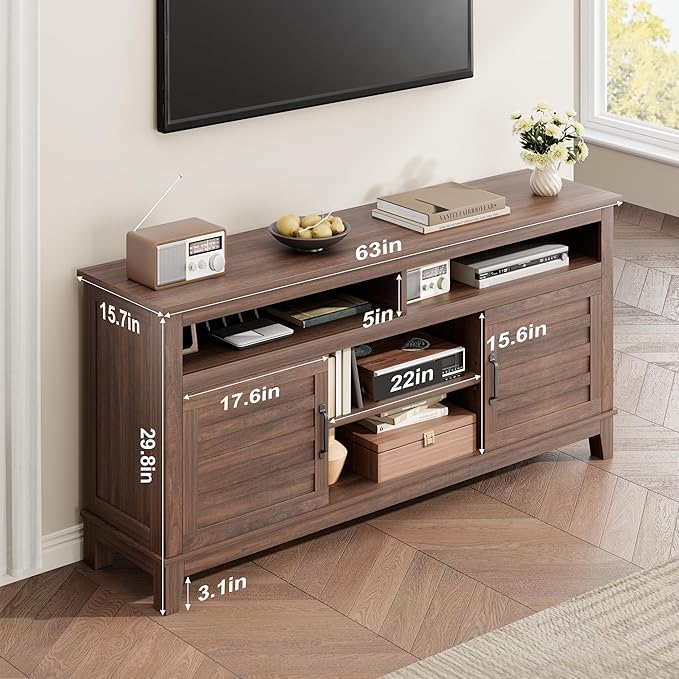 GarveeHome TV Stand for 63 in, Entertainment Center - Image 2