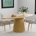 Casaphoria 67" Oval Dining Table, Modern Wood Kitchen Table by Casaphoria