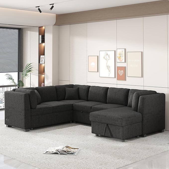 Ball & Cast 108.6" Sleeper Sectional Pull Out Sofa by BallCast