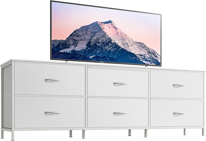 Huuger 63 Inch Long Dresser for Bedroom, Wide TV Stand for 55, 70 Inch TV by Huuger