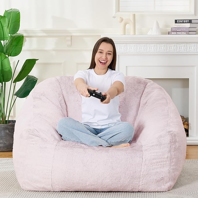 Bean Bag Chairs for Adults, Giant Beanbag Sofa Comfy Reading Chair, Oversized by Unknown