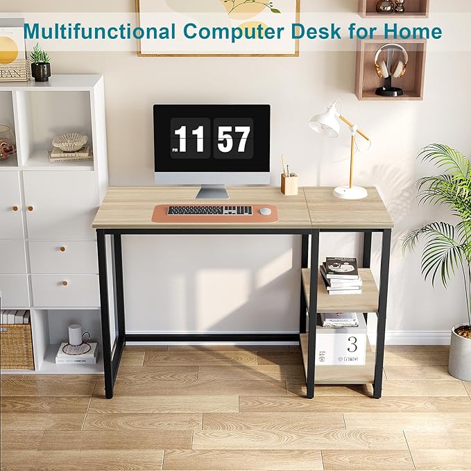 SINPAID 40'' Oak Computer Desk - Image 2