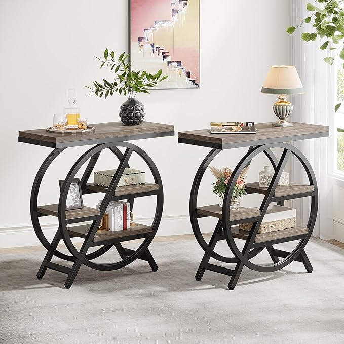 Tribesigns End Table for Living Room, 3-Tier Narrow Side Table by Tribesigns