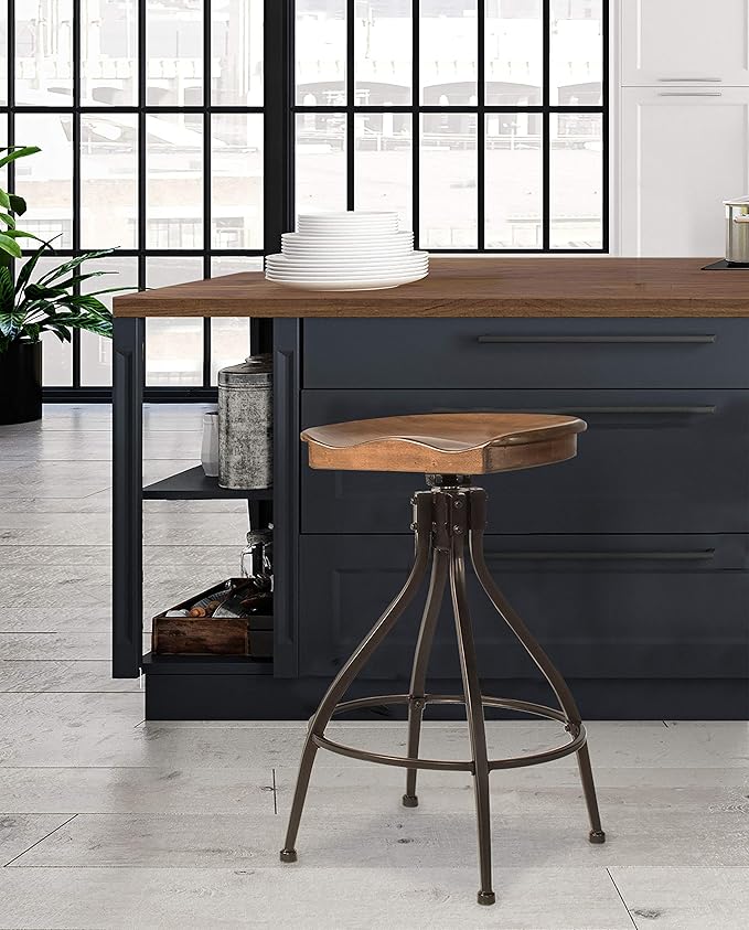 Hillsdale Worland Backless Metal Adjustable Height Stool - Image 9