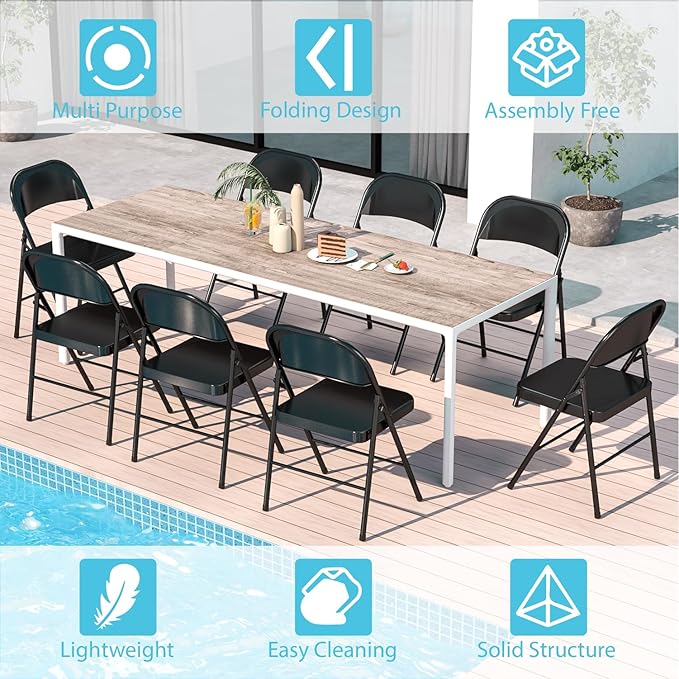 Metal Folding Chairs Steel Frame - Image 5
