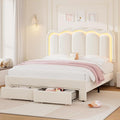 Queen Upholstered LED Bed Frame by JOCOEVOL