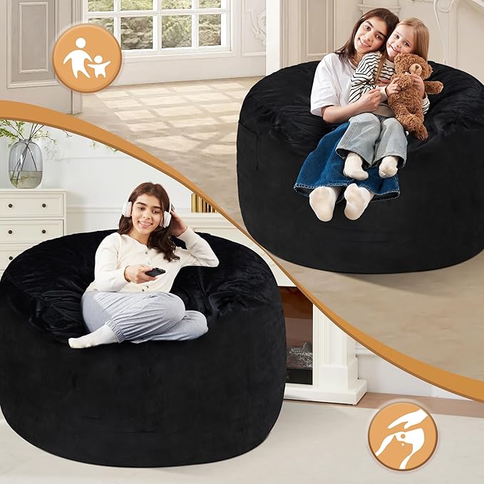 Homguava 4 FT Bean Bag Chair: 4' Bean Bags - Image 3
