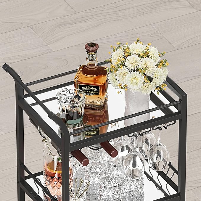 TUTOTAK Bar Cart, Home Bar Serving Cart - Image 3