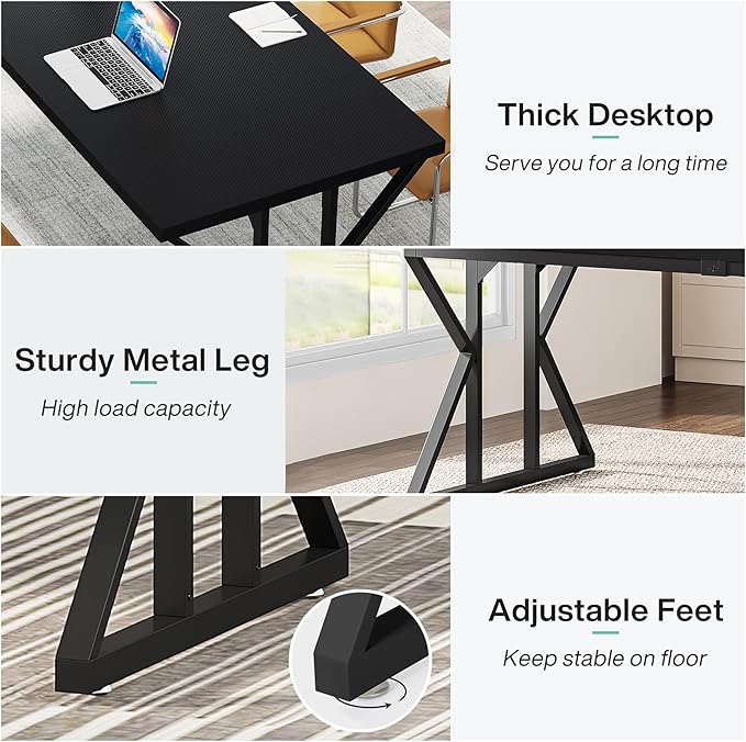 Tribesigns 78.7-Inch Executive Desk, Large Computer Office Desk Workstation - Image 8
