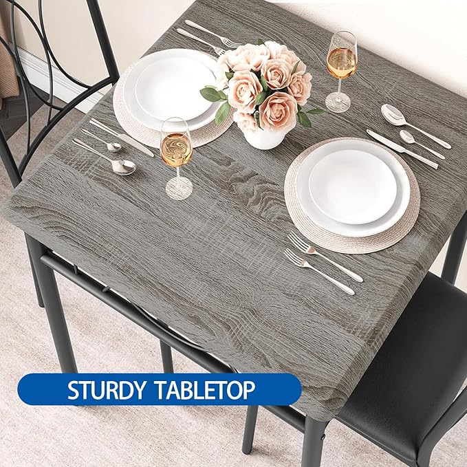 IDEALHOUSE Dining Table Set for 2, Square Dinner Table Sets - Image 5