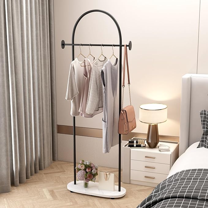 Black Clothing Racks, Modern Industrial Clothes Rack - Image 5