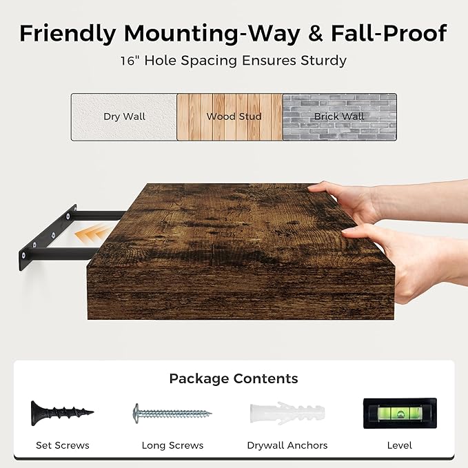 30 Inch Floating Shelves, 12 Inch Deep Floating Shelf - Image 7
