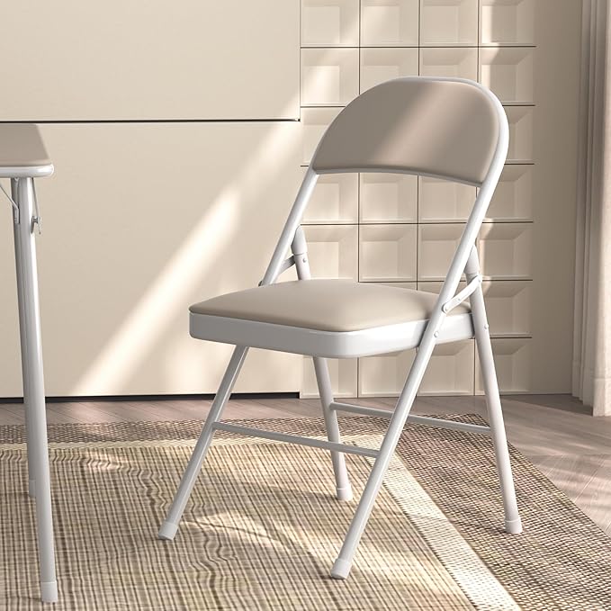 VECELO 4-Pack Folding Chairs Portable Metal - Image 7