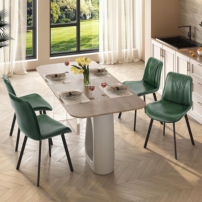 Upholstered Dining Chairs Set of 2, Modern Kitchen & Dining Room Chairs - Image 2