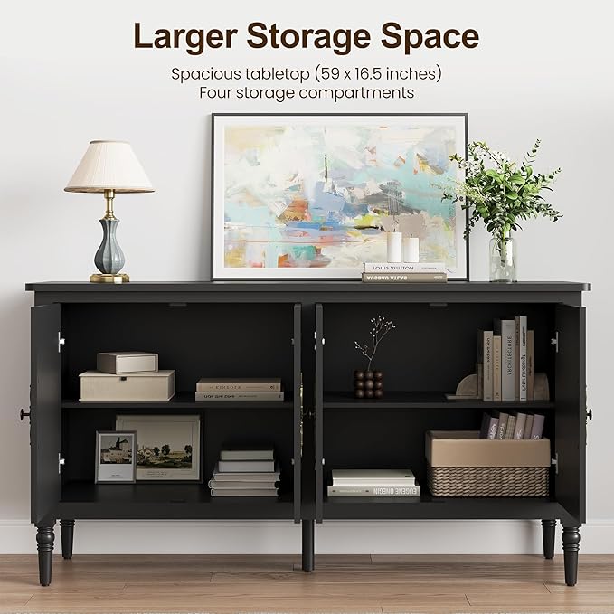 Console Cabinet, Wood Buffet Cabinet, Media Cabinet - Image 6