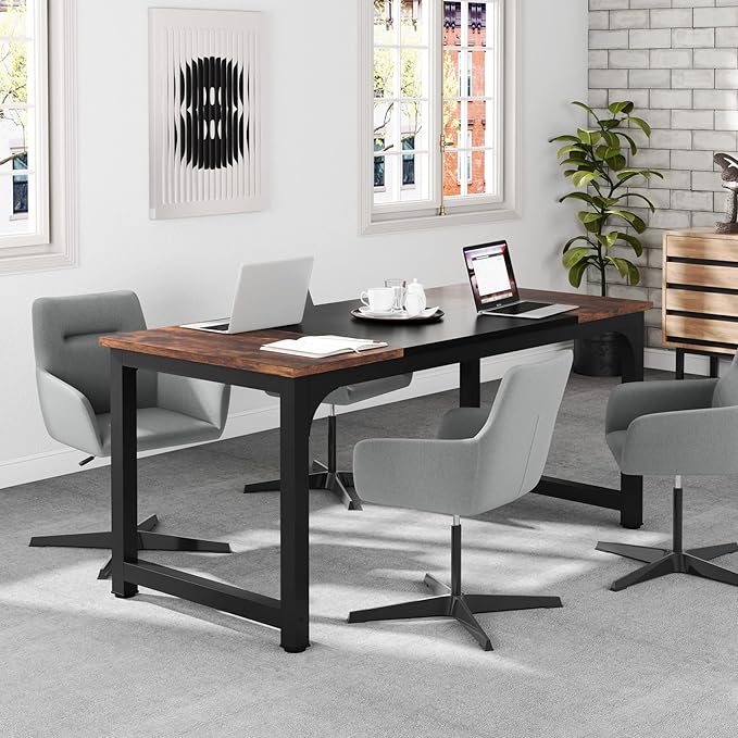 Tribesigns 63” Executive Desk, Large Office Computer Desk - Image 3