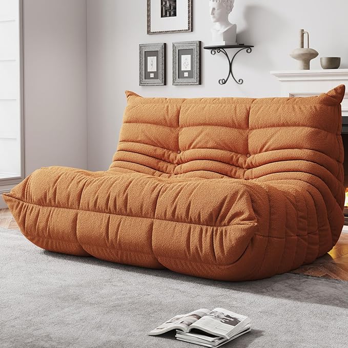 Bean Bag Chairs for Adults, Memory Foam Couch Loveseat Sofa Chair, Soft Teddy by WHGBJA