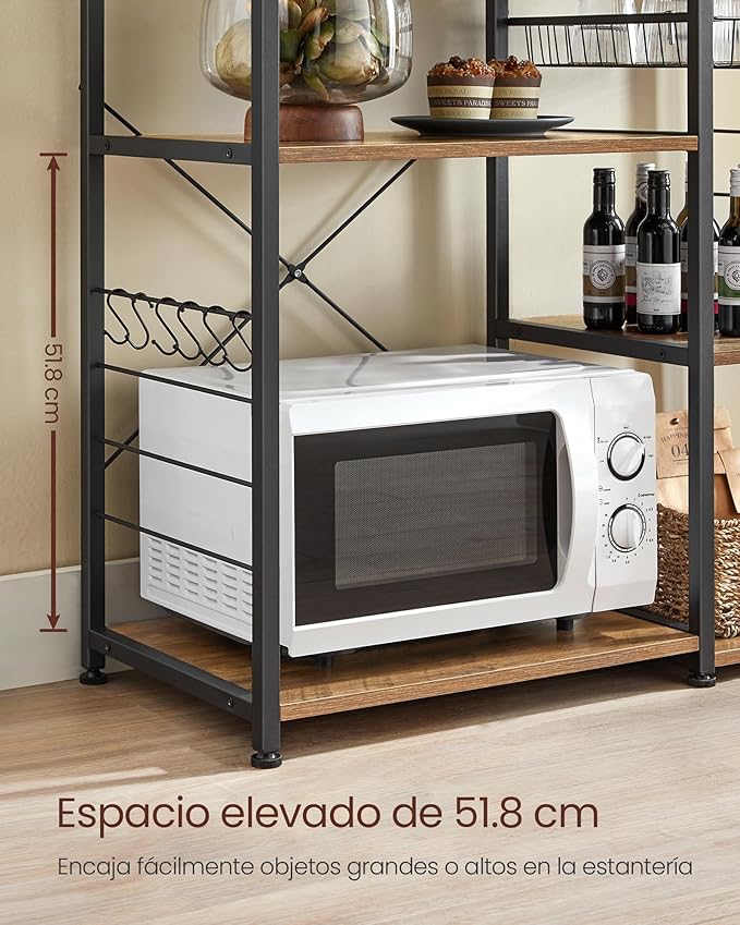 VASAGLE ALINRU Kitchen Baker’s Rack, Coffee Bar, Microwave Oven Stand, - Image 3