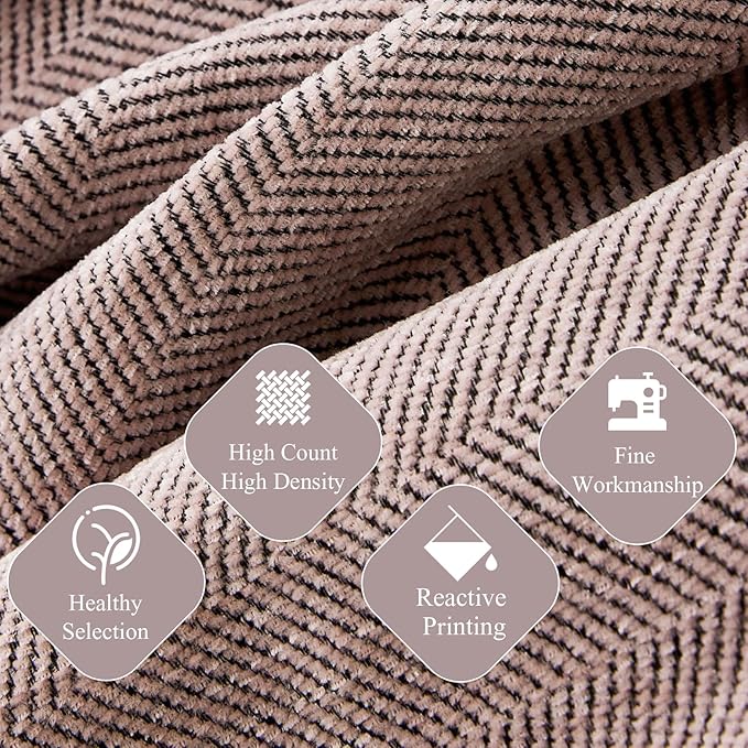STACYPIK Thick Pink Geometric Sofa Covers - Image 6