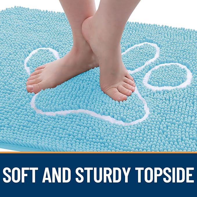 OLANLY Door Mat for Muddy Dog Paws 30x20, Ultra Absorbent Chenille Mud Doormat - Image 4