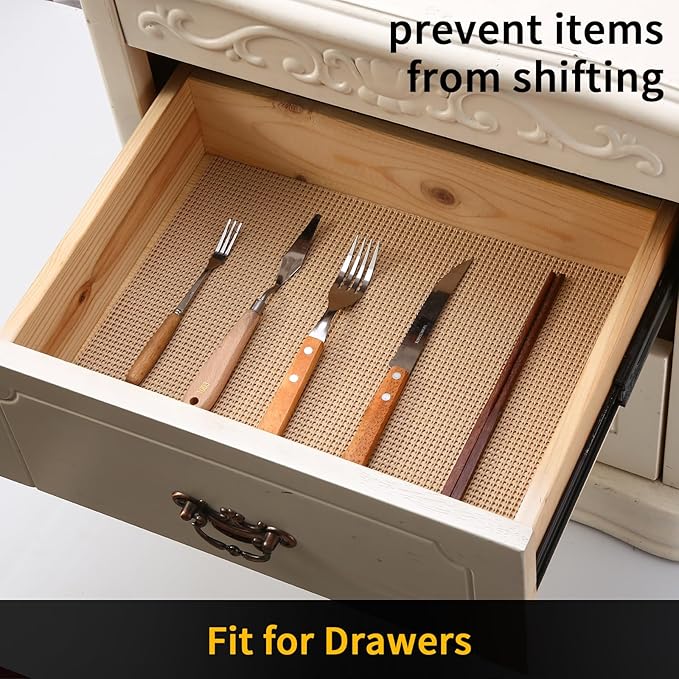 iwtmm Drawer Shelf and Cabinet Liners Non-Adhesive Extra Strong Grip - Image 3