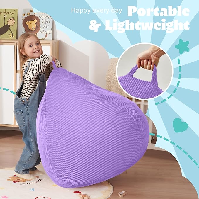 HABUTWAY 2 FT Bean Bag Chair, Giant Bean Bag Chairs, Big Bean Bags - Image 6