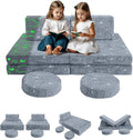 MeMoreCool 8-Piece Kids Modular Play Couch — Glow-in-The-Dark Dinosaur Foam by MeMoreCool