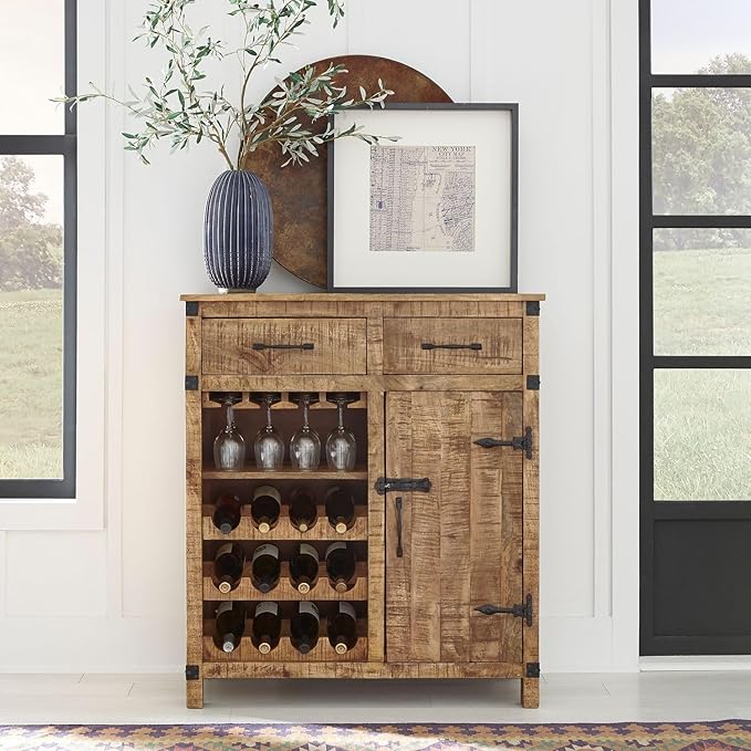 Liberty Furniture Emerson Wine Accent Cabinet in Weathered Honey - Image 2