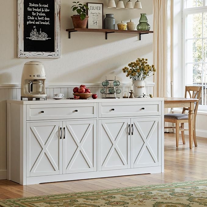 61'' Farmhouse Sideboard Buffet Cabinet - Image 4
