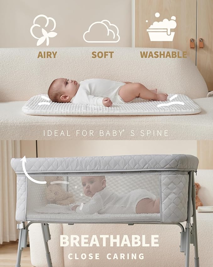 AirClub Bassinet Bedside Sleeper, Baby Crib - Image 6