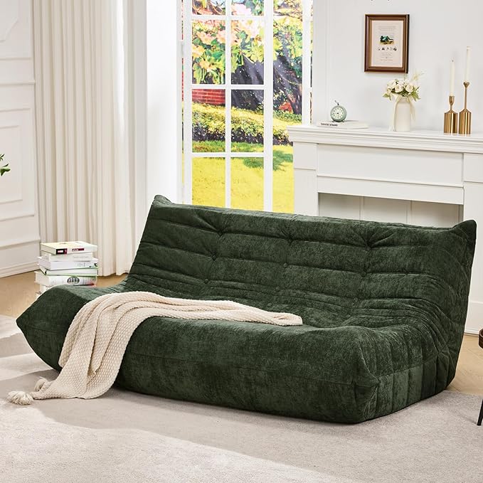 Hobestluk Bean Bag Chairs for Adults Giant Bean Bag Chair Memory Foam BeanBag by YourHomeDeservesMore