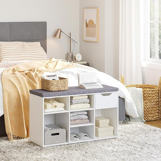 DINZI LVJ Shoe Bench, Entryway Storage Bench - Image 6