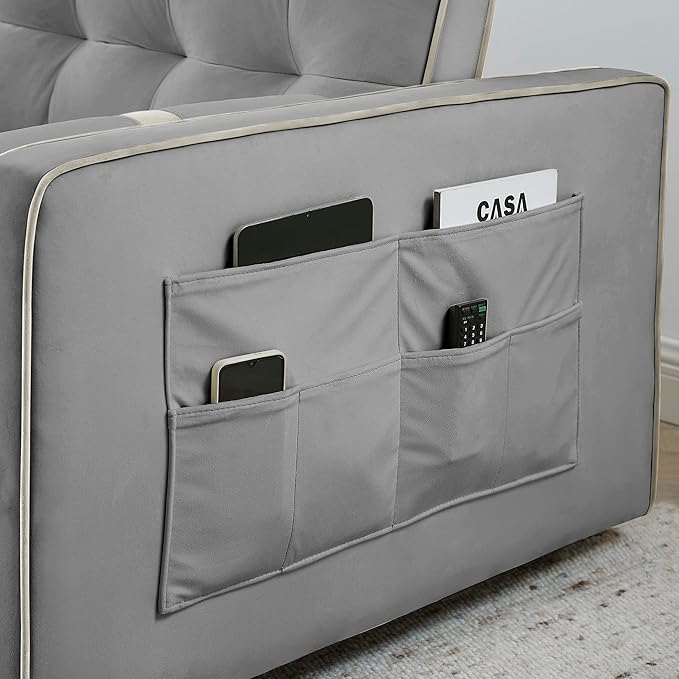 ERYE 3 in 1 Tufted Sleeper Sofa Bed - Image 3