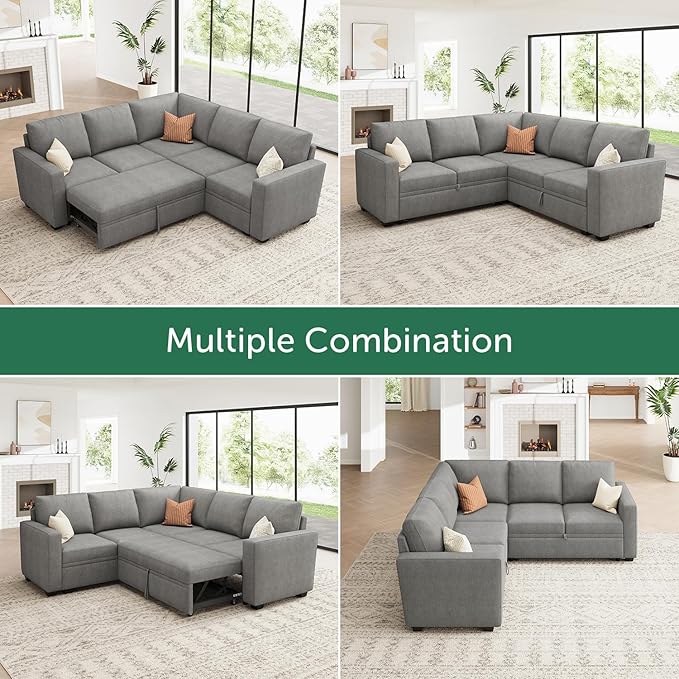 HONBAY Modular Sectional Sleeper Sofa - Image 5