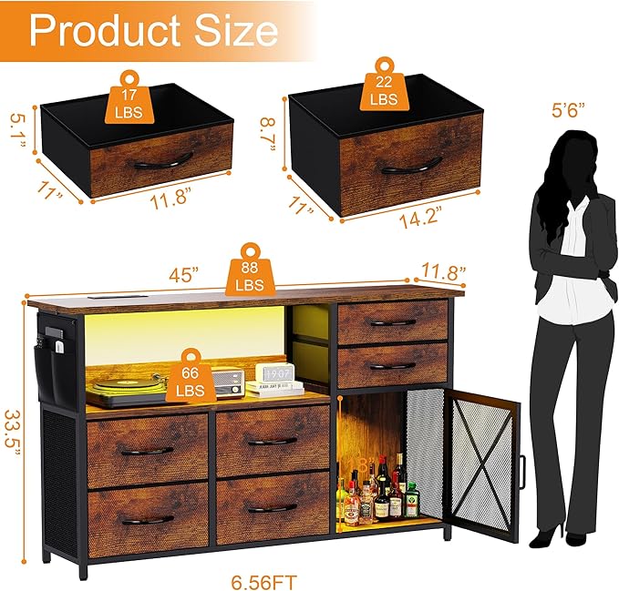 TV Stand Dresser for Living Room, LED TV Stand - Image 3