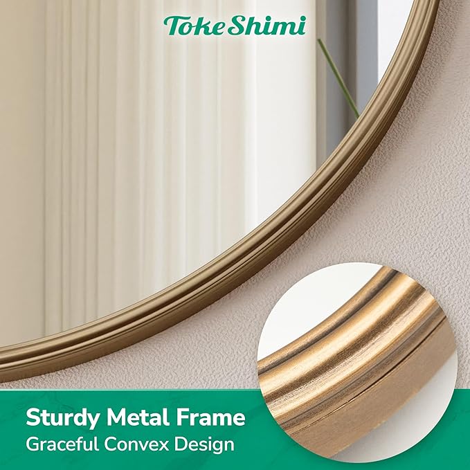 TokeShimi 24x24 Vintage Round Mirror - Image 4